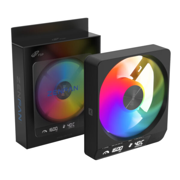ZENFAN-BA FSP-ZENFAN-120mm-ARGB-PWM-Smart-Fan-Black wr 01a FSP ZENFAN 120mm ARGB PWM Smart Fan - Black
