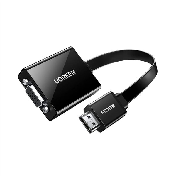Mm103-40248-wr-02 UGREEN HDMI to VGA Adapter, with 3.5mm Audio and Power Port - Black