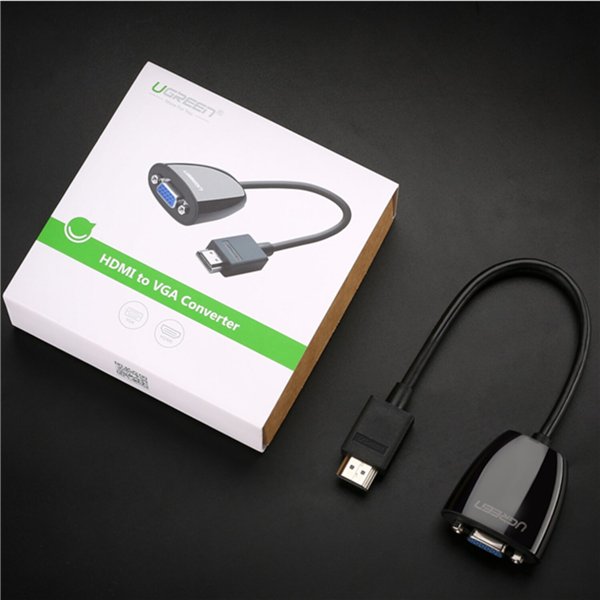 Mm105-40253-wr-03 UGREEN HDMI to VGA Converter, 1080p Video Adapter - Black