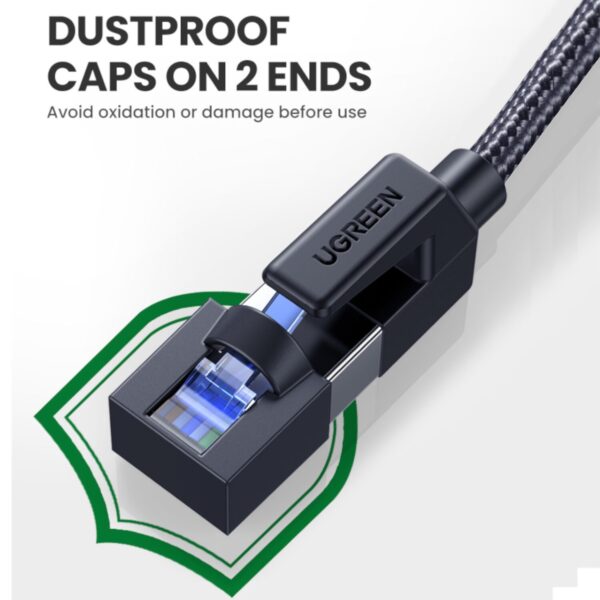 Nw153-wr-04 UGREEN Cat8 Nylon Braided Ethernet Cable - 40Gbps with Modular Plugs - 1m