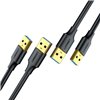 UGREEN USB 3.0 Male to Male Cable, with 5Gbps Data Transfer - 2m