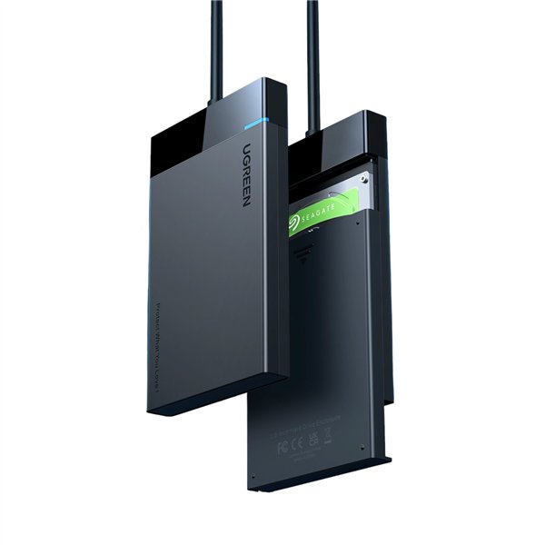 Us280-50568-wr-02 UGREEN USB 3.0 to 2.5” SATA Hard Drive Enclosure (Non-Detachable Cable)