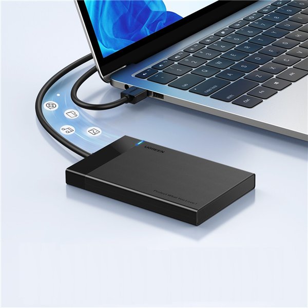 Us280-50568-wr-04 UGREEN USB 3.0 to 2.5” SATA Hard Drive Enclosure (Non-Detachable Cable)