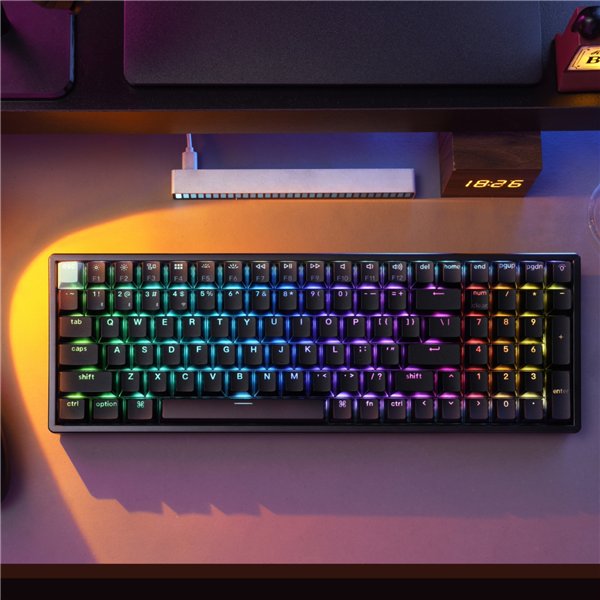 4894979016683 K4H-J1 wr-1 Keychron K4 HE 96% Magnetic Switch Hot-Swap RGB Wireless Keyboard – Black