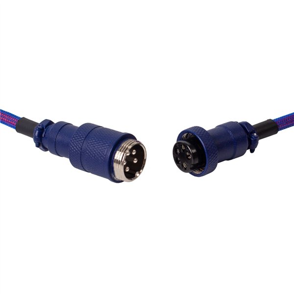4895248821700 CAB-1-5 Keychron Premium Coiled Aviator USB Cable | Type-C + USB-A Adapter | Detachable Aviator Connector | 108 cm