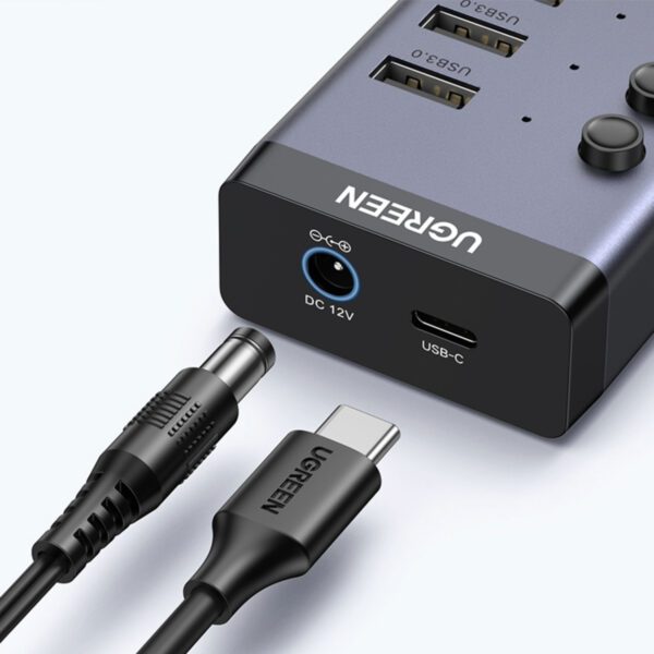 6957303893072 CM481-90307 01 UGREEN 7 in 1 USB 3.0 Hub-Grey