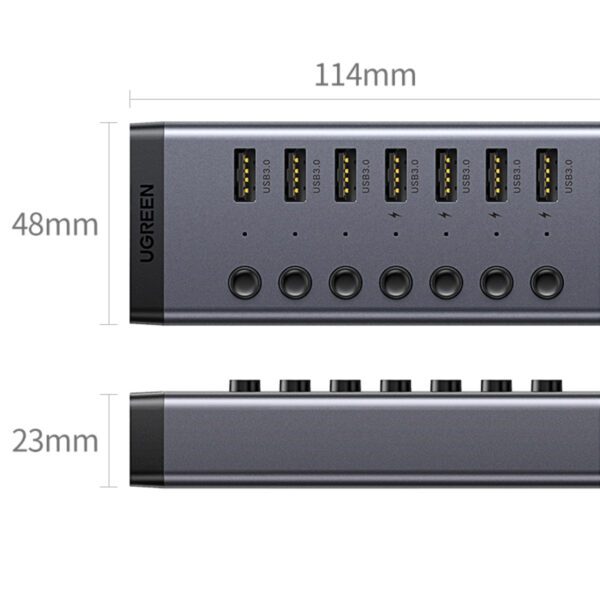 6957303893072 CM481-90307 02 UGREEN 7 in 1 USB 3.0 Hub-Grey