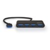 900121 wr 05 Port USB3.0 to 4 x USB3.0 5Gbps 4 Port Hub - Black
