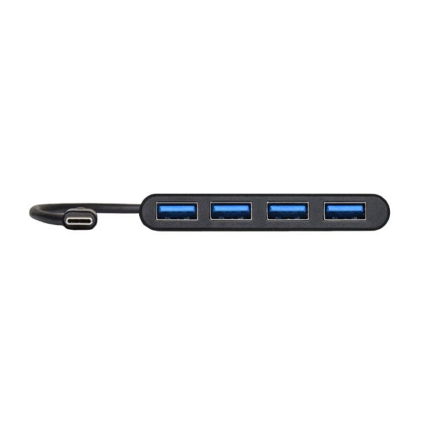 Port USB Type-C to 4 x USB3.0 5Gbps 30cm 4 Port Hub - Black
