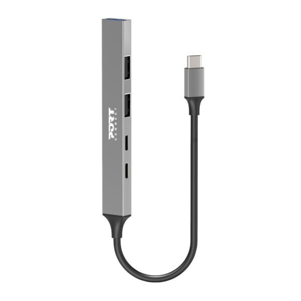 900163 Port-USB-Type-C-Hub-4-x-USB-1-x-Charging-Port wr 02a Port USB Type-C Hub 4 x USB + 1 x Charging Port