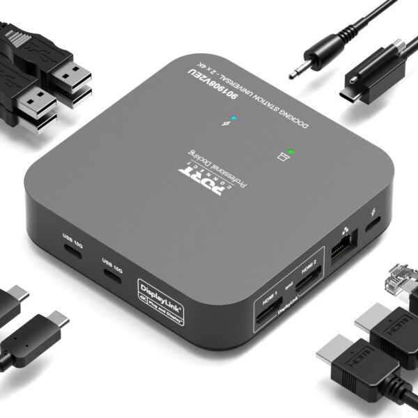 901908V2EU Port-Connect-Multi-port-USB-Type-C-2x4K-Office-Docking-Station-Black wr 04a Port Connect Multi-port USB Type-C 2x4K Office Docking Station