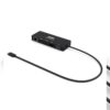 901909 wr 02 Port USB Type-C to 1 x RJ45|1 x USB3.0 SS|1 x Type-C 85W PD|1 x HDMI2.0|1 x VGA 30cm Cable Dock - Black