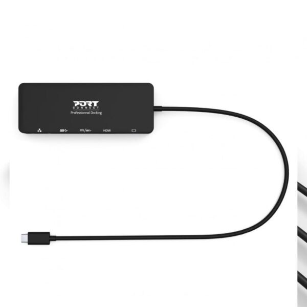 901909 wr 03 Port USB Type-C to 1 x RJ45|1 x USB3.0 SS|1 x Type-C 85W PD|1 x HDMI2.0|1 x VGA 30cm Cable Dock - Black