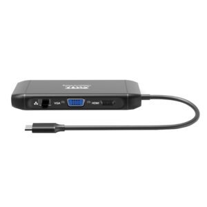 901913 wr 01 Port USB Type-C 4 x USB3.1|1 x Aux|Micro+SD Card Reader|1 x RJ45|1 x HDMI|1 x VGA|1 x Type-C PD Dock 100W - Black