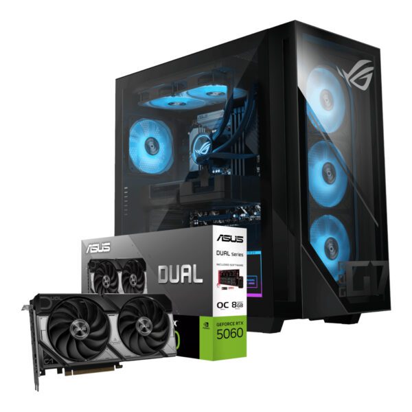 90PF0561-M02JV0-DRTX5060 Asus-ROG-G700-Intel-Core-Ultra-5-Windows-11-Home-PC-RTX-5060-Dual-16GB-DDR5-1TB-NVMe-–-Black wr 01a Asus ROG G700 Intel® Core™ Ultra 5 Windows 11 Home PC (RTX 5060 Dual | 16GB DDR5 | 1TB NVMe)