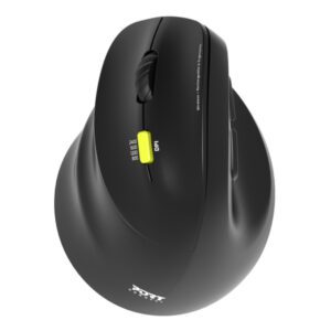 910008 PORT-MOUSE-ERGO-RECHARGEABLE-BT-LEFT wr 09 Port Connect Ergo Shape Rechargeable Wireless Mouse