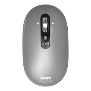 910009 PORT-MOUSE-REACHARGE-BT-PURE-MAC-GRY wr 09 Port Connect PURE Bluetooth Rechargeable Mouse