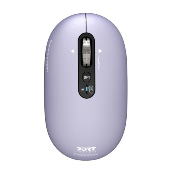 Port Connect PURE MAC Rechargeable Wireless and Bluetooth Mouse - Iris