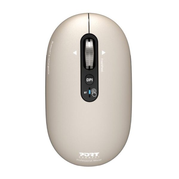 Port Connect PURE MAC Rechargeable Wireless and Bluetooth Mouse - Pearl