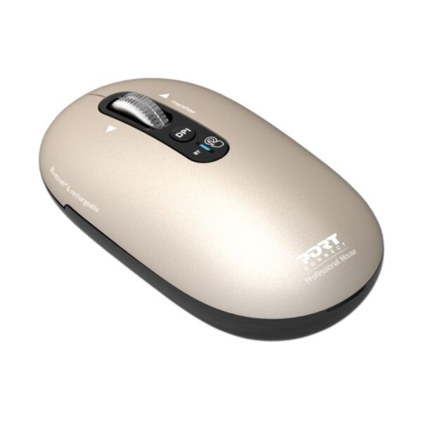 Port Connect PURE MAC Rechargeable Wireless and Bluetooth Mouse - Pearl
