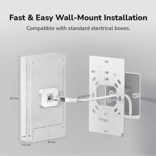 Cudy AX3000 Dual-Band Wi-Fi 6 Wall-Plate Access Point