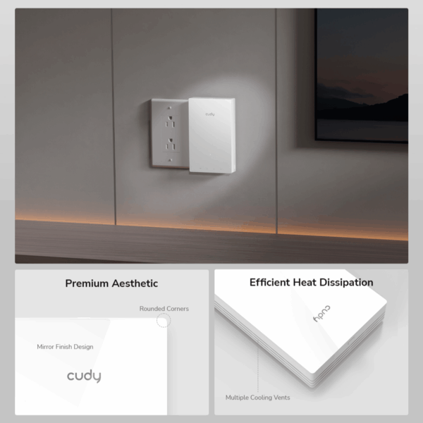 Cudy AX3000 Dual-Band Wi-Fi 6 Wall-Plate Access Point