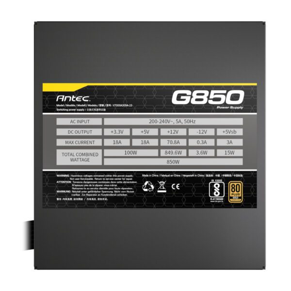 ATOM-G850 Antec-ATOM-G850-850W-80-PLUS-Gold-Semi-Modular-Power-Supply wr 06a Antec ATOM G850 850W 80 PLUS Gold Semi-Modular Power Supply