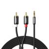 UGREEN AV116 RCA to AUX 3.5mm Audio Cable 1M - Black
