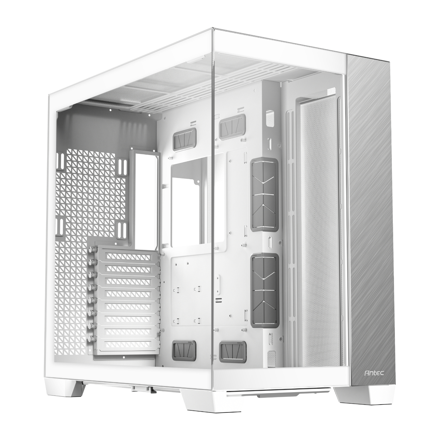 Antec C8-AL wr 01a Antec C8 Aluminium White E-ATX Dual Chamber Gaming Chassis - White