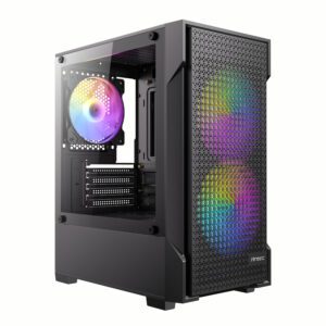 Antec VX100M wr 01a Antec VX100M ARGB Micro-ATX Mini Tower Gaming Chassis