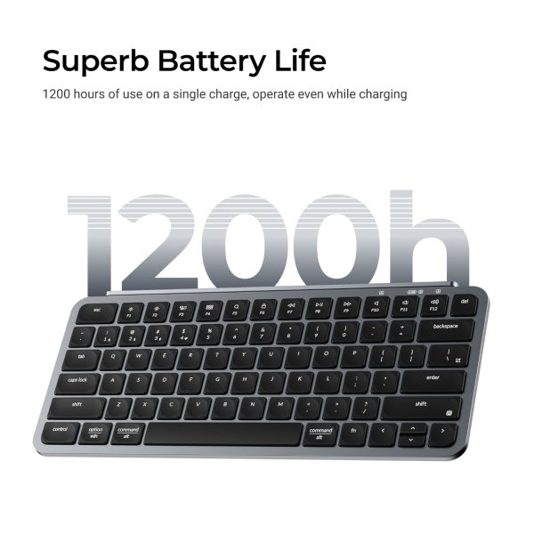 Keychron B1 Pro Ultra-Slim 75% Wireless Keyboard - Space Grey