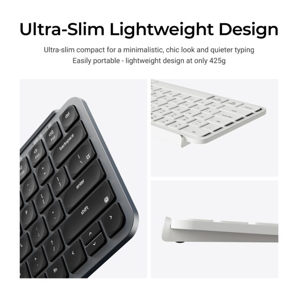 Keychron B1 Pro Ultra-Slim 75% Wireless Keyboard - Space Grey