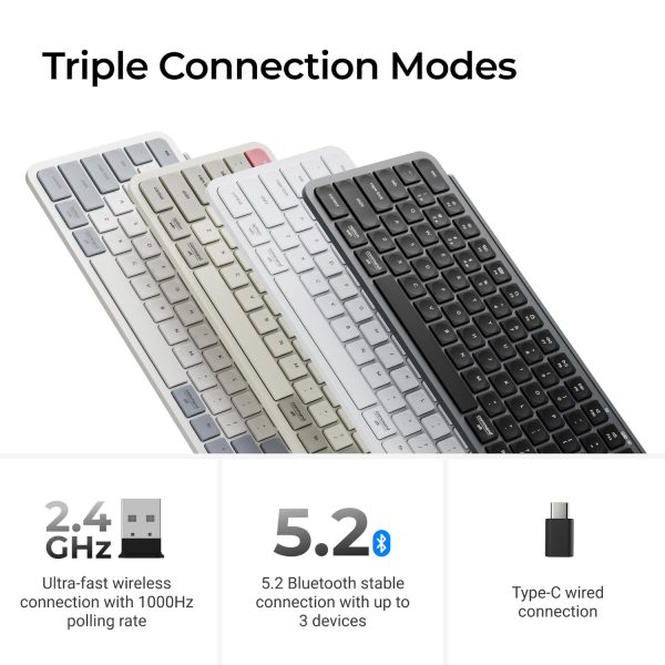 Keychron B1 Pro Ultra-Slim 75% Wireless Keyboard - Space Grey