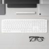 B6P-K8 wr 05a Keychron B6 Pro Ultra-Slim 100% Wireless Keyboard – Ivory White