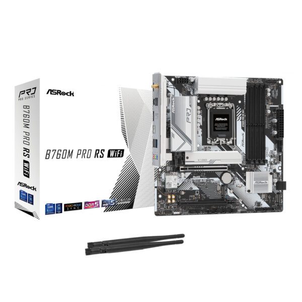 B760M-PRO-RS-WIFI ASRock-B760M-Pro-RS-WiFi-Intel-LGA-1700-MATX-Gaming-Motherboard wr 01 ASRock B760M Pro RS WiFi Intel LGA 1700 MATX Gaming Motherboard