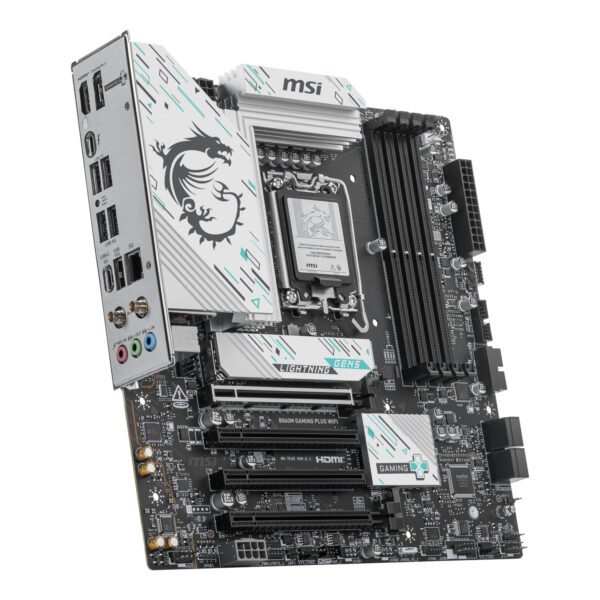 B860MGAMINGPLUSWIFI MSI-B860M-Gaming-PLUS-WIFI-Intel-LGA1851-DDR5-M-ATX-Motherboard wr 03a MSI B860M Gaming PLUS WIFI Intel LGA1851 DDR5 M-ATX Motherboard