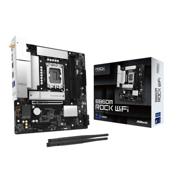 B860M ROCK WIFI ASRock B860M Rock WiFi Intel LGA1851 MAT wr 01 ASRock B860M Rock WiFi Intel LGA1851 MATX Gaming Motherboard