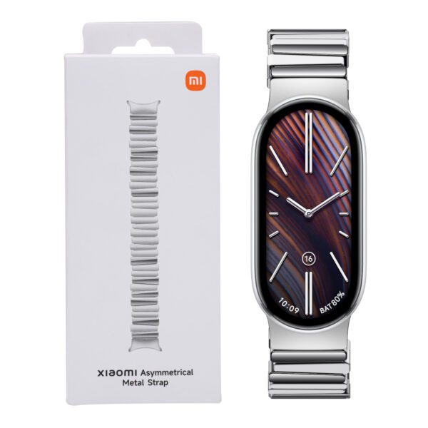 BHR07YHGL Xiaomi-Smart-Band-10-Asymmetrical-Metal-Strap-Silver wr 01b Xiaomi Smart Band 10 Asymmetrical Metal Strap – Silver