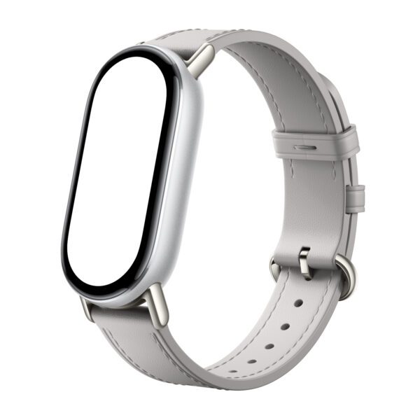 BHR07YLGL Xiaomi-Smart-Band-10-Leather-Strap-Elephant-Grey wr 02 Xiaomi Smart Band 10 Leather Strap - Grey