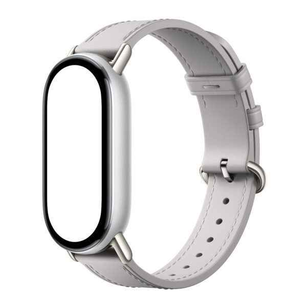 BHR07YLGL Xiaomi-Smart-Band-10-Leather-Strap-Elephant-Grey wr 03 Xiaomi Smart Band 10 Leather Strap - Grey
