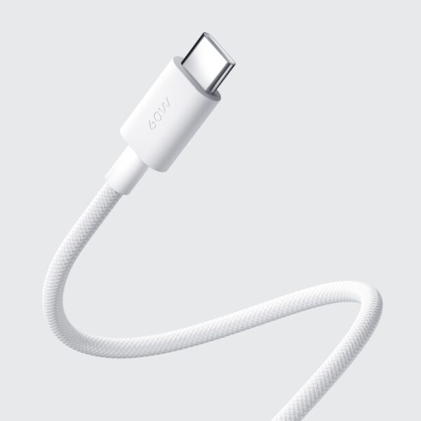 BHR0878GL Xiaomi-3A-Braided-USB-Type-C-to-USB-Type-C-Cable-1M-White wr 03a Xiaomi 3A Braided USB Type-C to USB Type-C Cable 1M - White