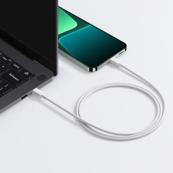 BHR0878GL Xiaomi-3A-Braided-USB-Type-C-to-USB-Type-C-Cable-1M-White wr 05a Xiaomi 3A Braided USB Type-C to USB Type-C Cable 1M - White