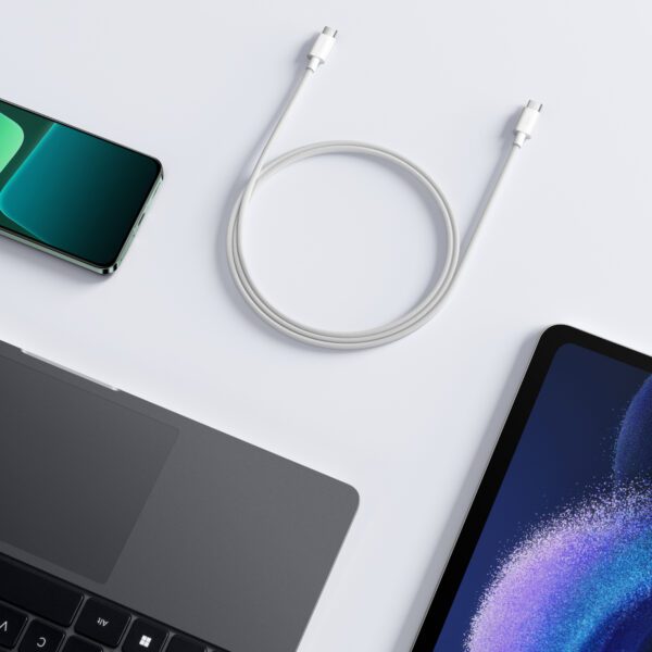 BHR0878GL Xiaomi-3A-Braided-USB-Type-C-to-USB-Type-C-Cable-1M-White wr 06a Xiaomi 3A Braided USB Type-C to USB Type-C Cable 1M - White