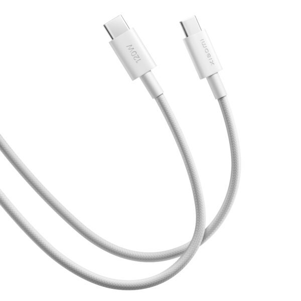 Xiaomi USB4 6A USB Type-C To USB Type-C Braided Cable 2m- (120W, 480 Mbps)