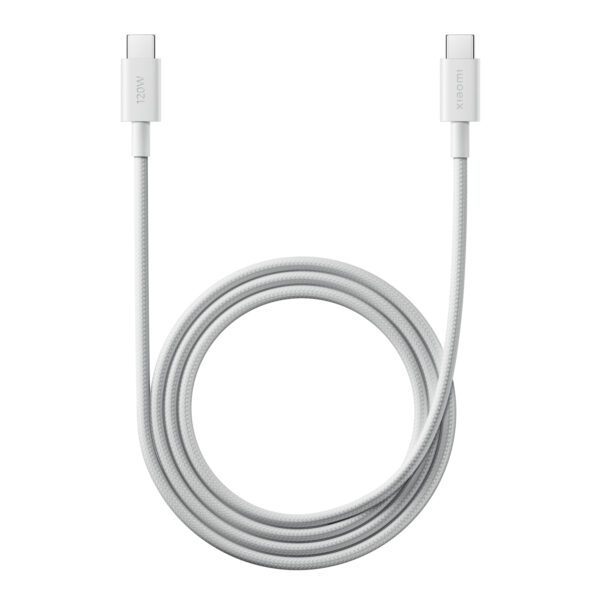 BHR087KGL Xiaomi-6A-Braided-USB-Type-C-to-USB-Type-C-Cable-1m-White wr 01 Xiaomi 6A Braided USB Type-C to USB Type-C Cable (1m) - White