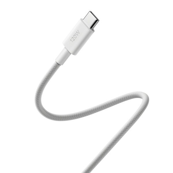 BHR087KGL Xiaomi-6A-Braided-USB-Type-C-to-USB-Type-C-Cable-1m-White wr 03 Xiaomi 6A Braided USB Type-C to USB Type-C Cable (1m) - White