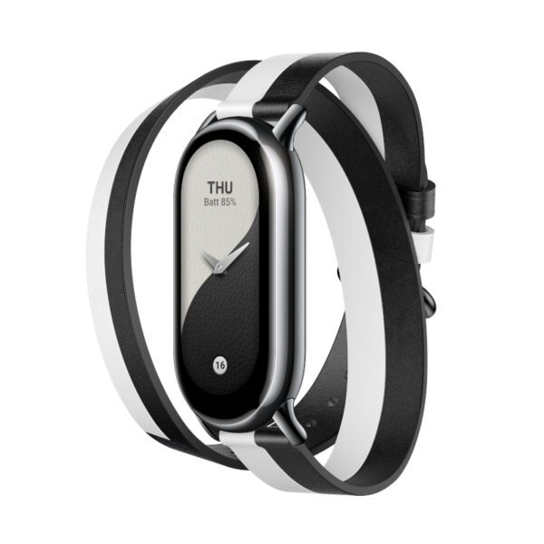 BHR7311GL wr 04 Xiaomi Smart Band 8 Double Wrap Strap - Black and white