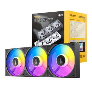 C120R-ARGB-3PK-BK wr 01 Antec Connect 120 Reverse ARGB PWM Fan 3 Pack - Black