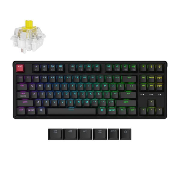 C3PX-H4 Keychron C3 Pro 80 8K Super Banana Switc wr 01 Keychron C3 Pro 80% 8K Super Banana Switch Hot-swappable RGB Wired Custom Mechanical Keyboard