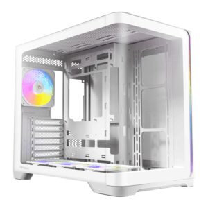 Antec C5 CURVED ARGB ATX | Micro-ATX | ITX ARGB Dual Chamber Mid-Tower Gaming Chassis - White